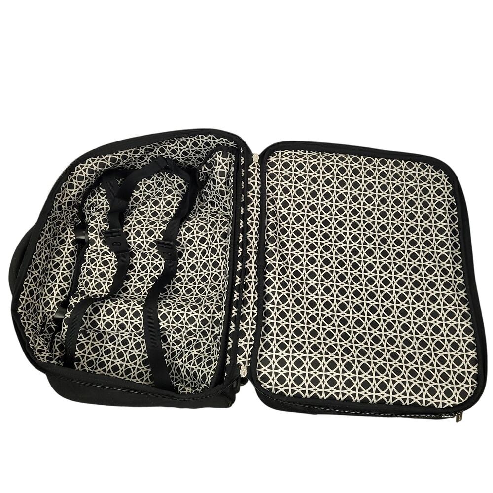 Vera Bradley Quilted Rolling Carry On Travel Bag Luggage Suitcase Black - Picture 16 of 16